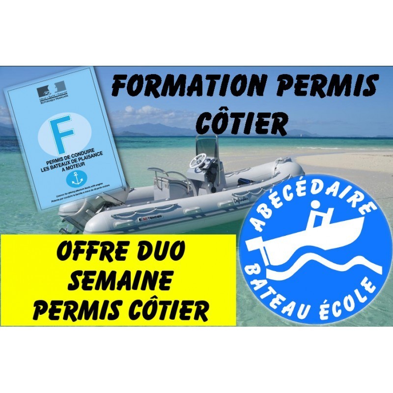OFFRE DUO PERMIS CÔTIER FORMULE SEMAINE 269€